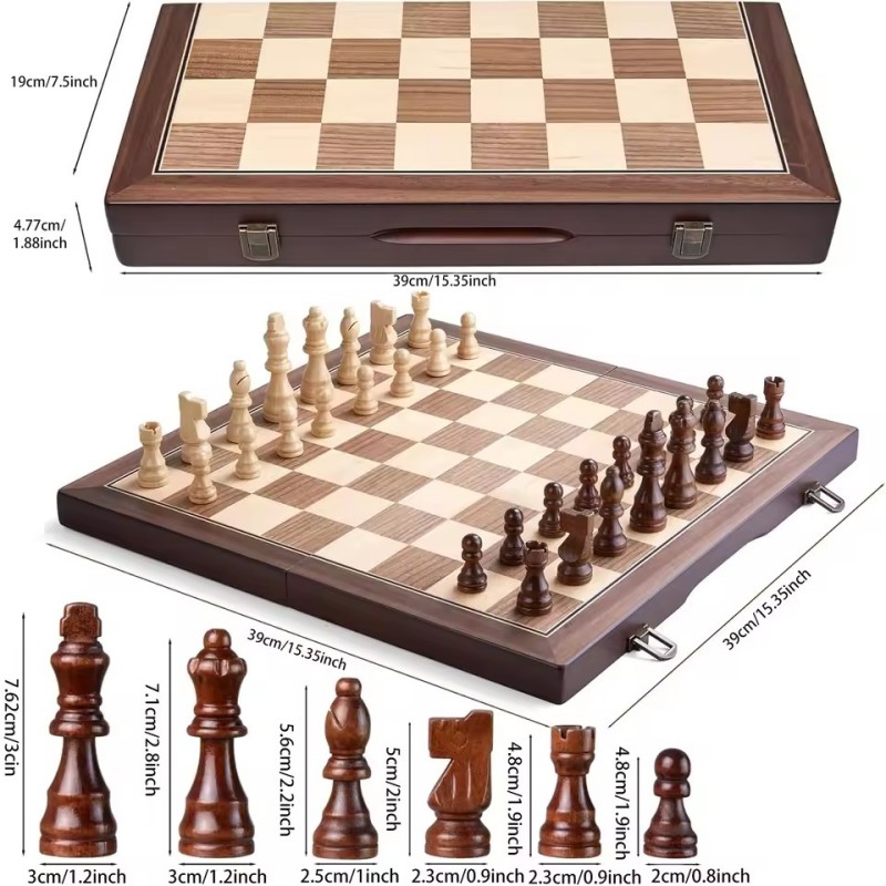 Wooden Magnetic Chess Set for  - Magnetic Travel Chess review and price